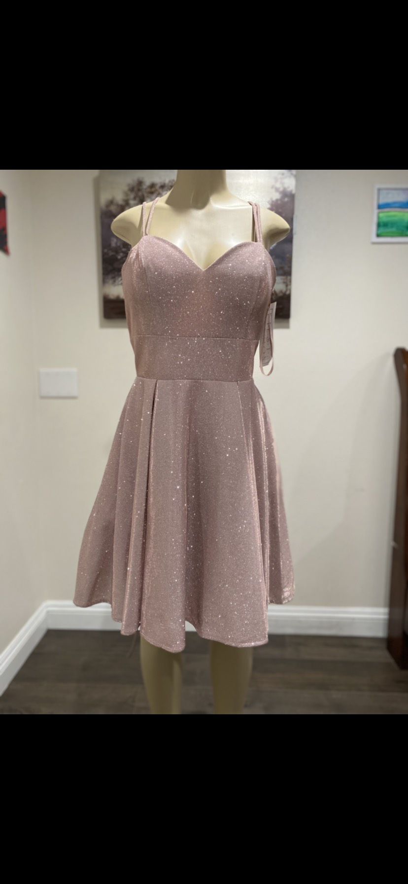 Size 12 Rose Gold Ball Gown on Queenly