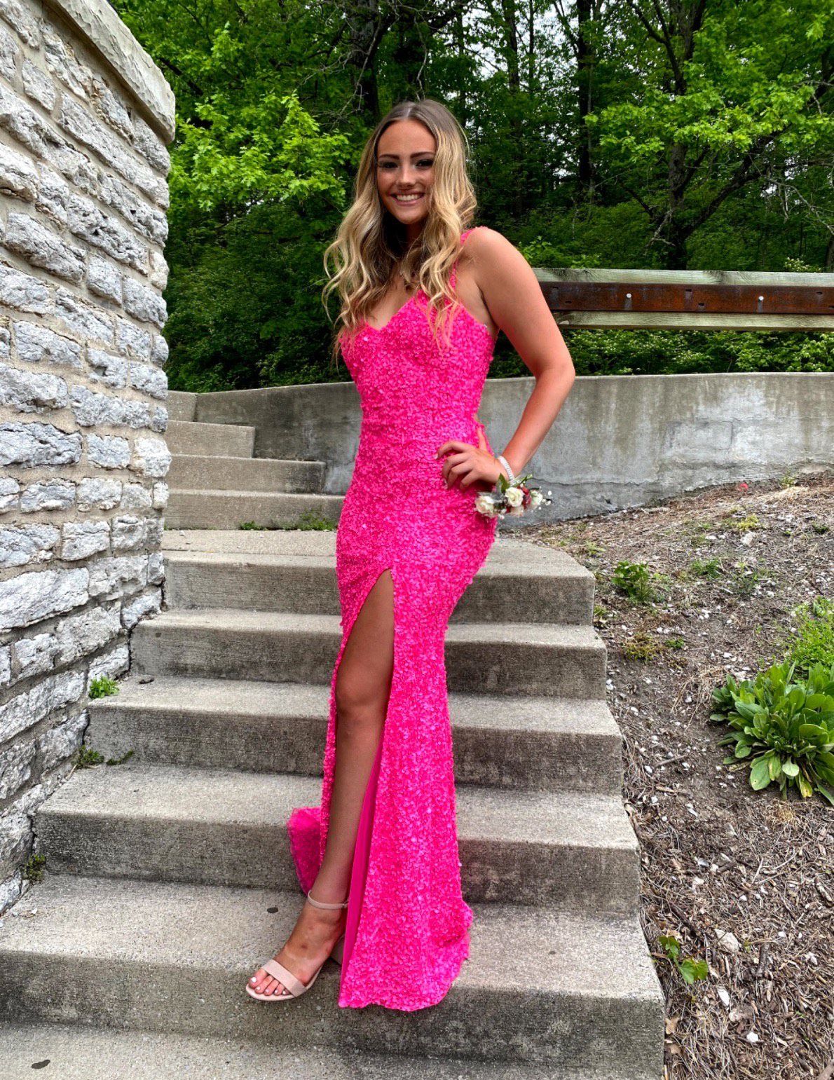 Sherri Hill Size 6 Prom Hot Pink Mermaid Dress on Queenly