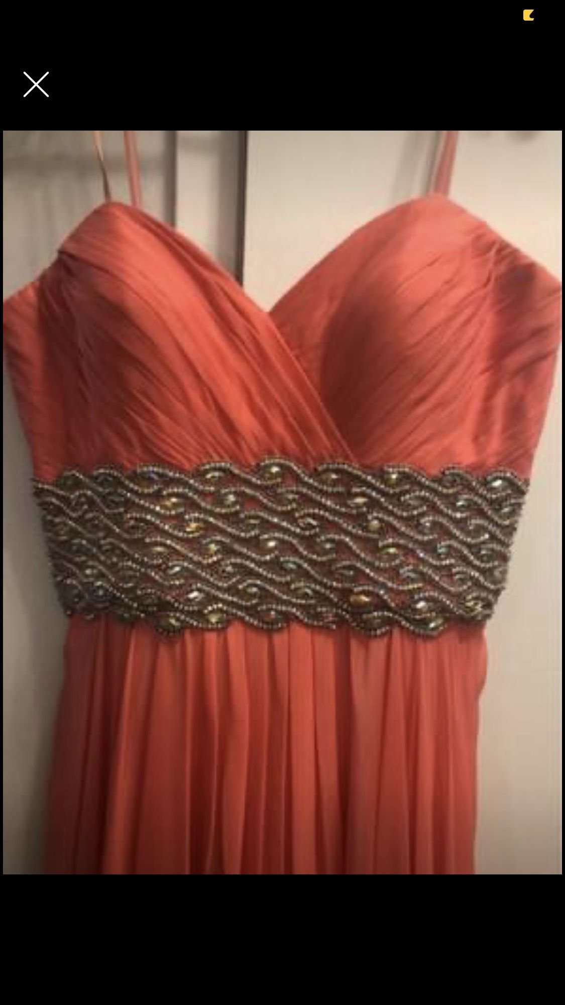 Plus Size 16 Coral A-line Dress on Queenly