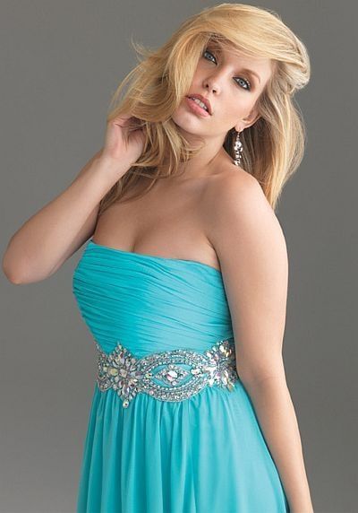 Style 6518W Madison James Blue Size 28 Turquoise Plus Size Side slit Dress on Queenly