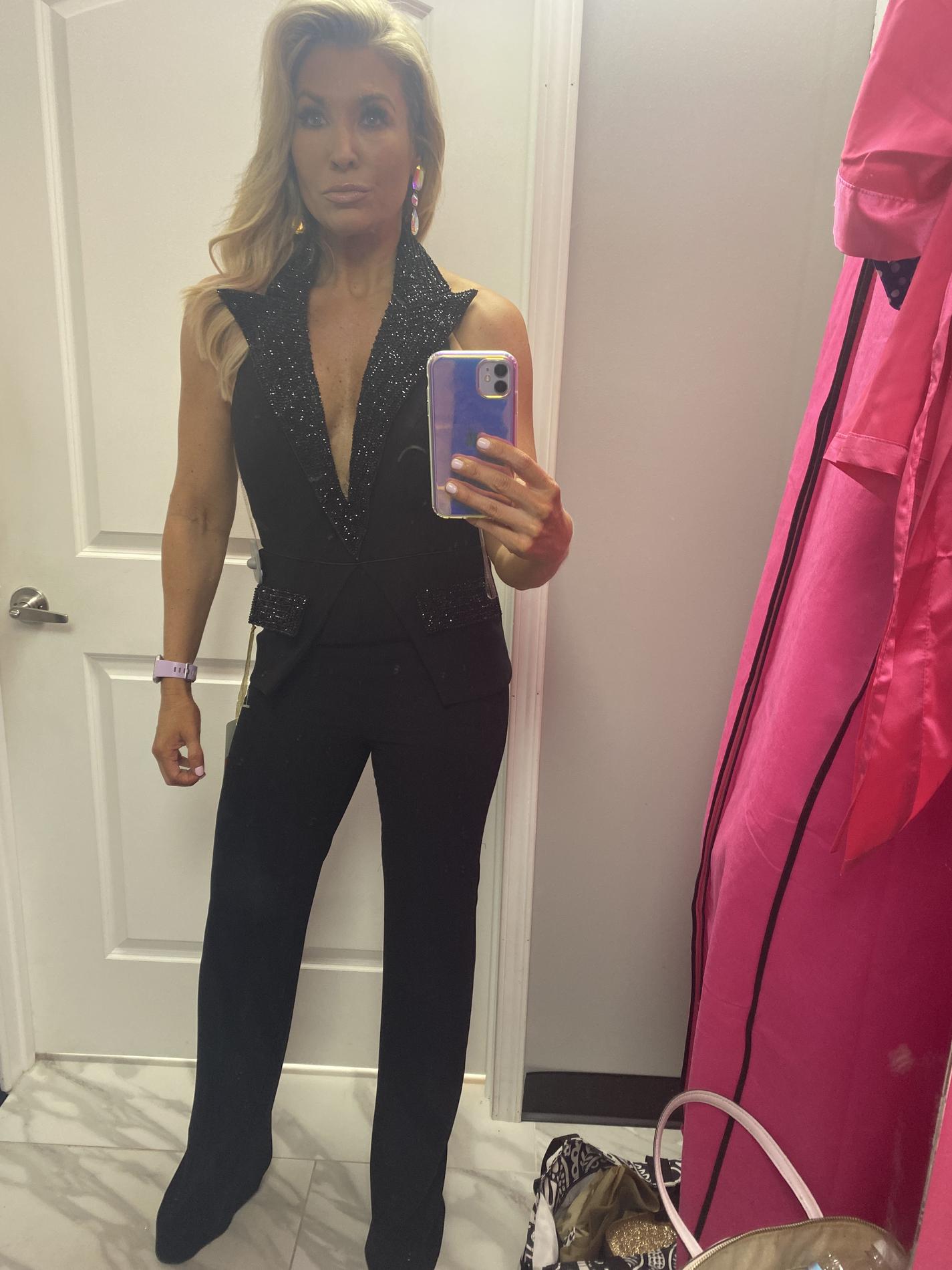 Size 8 Black Formal Jumpsuit on Queenly