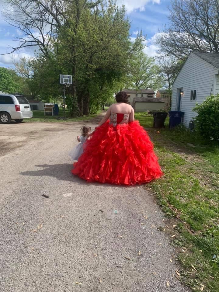 Plus Size 22 Red Ball Gown on Queenly