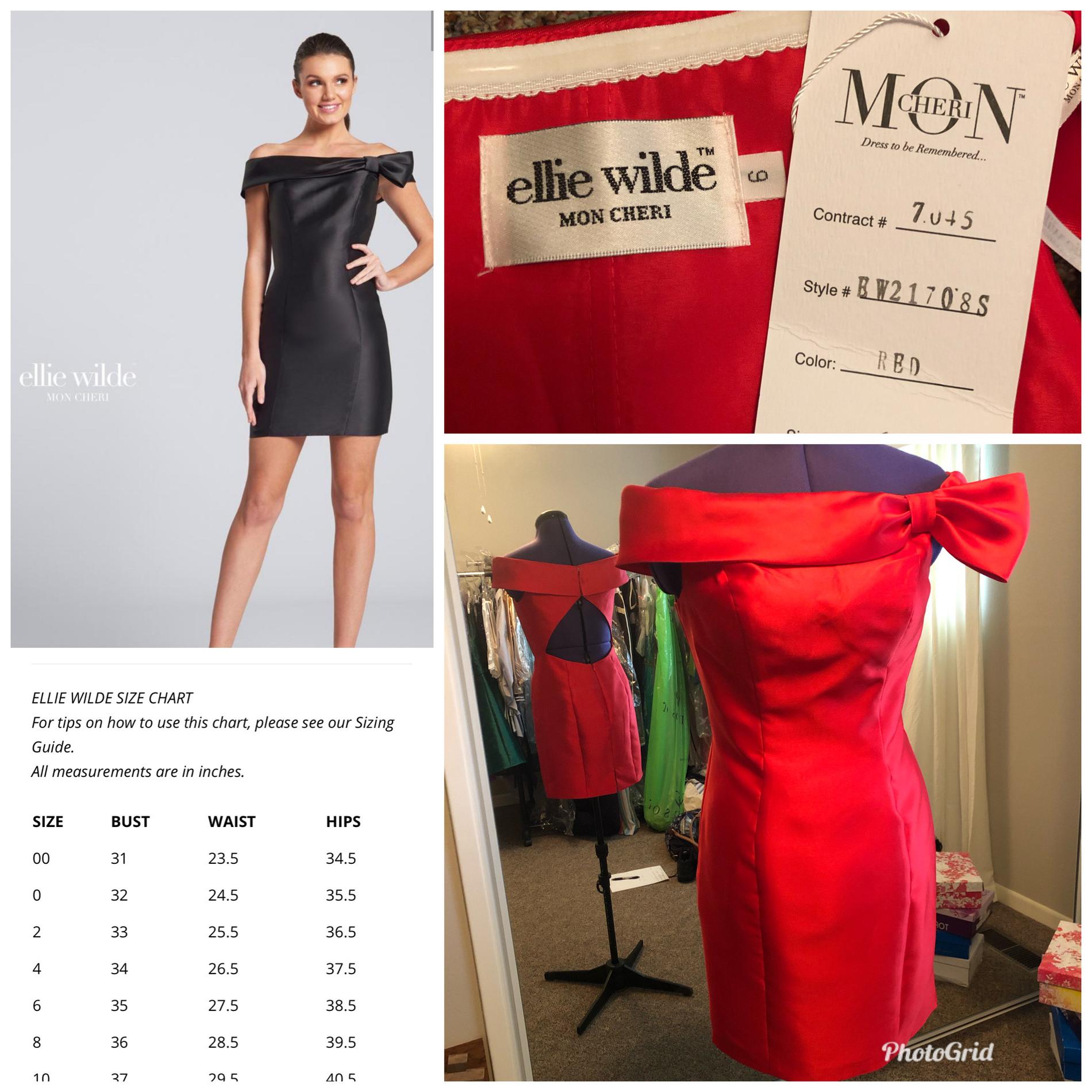 Ellie Wilde Size 6 Pageant Red Cocktail Dress on Queenly