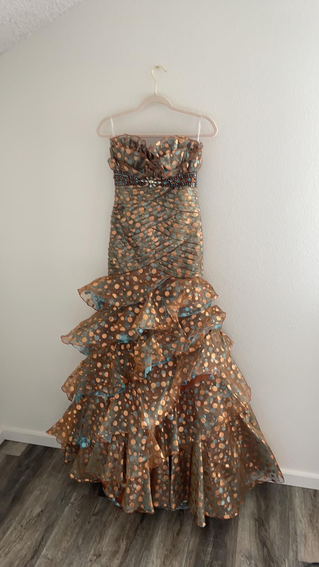 Tony Bowls Size 2 Sequined Gold Mermaid Dress on Queenly