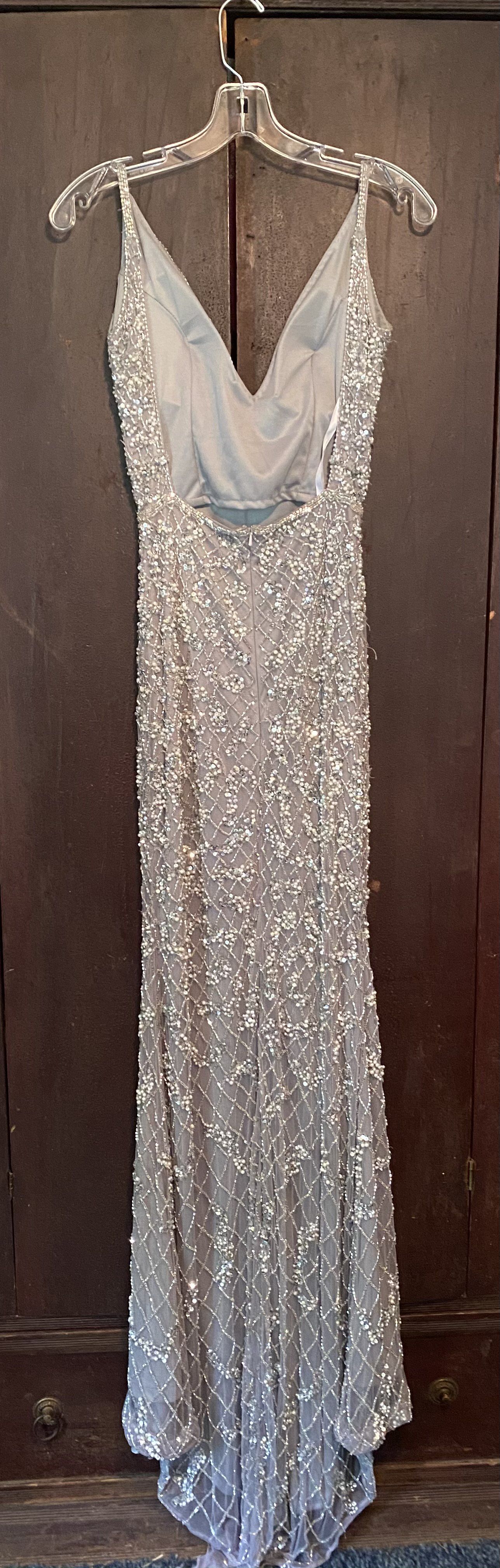 Size 4 Prom Silver A-line Dress on Queenly