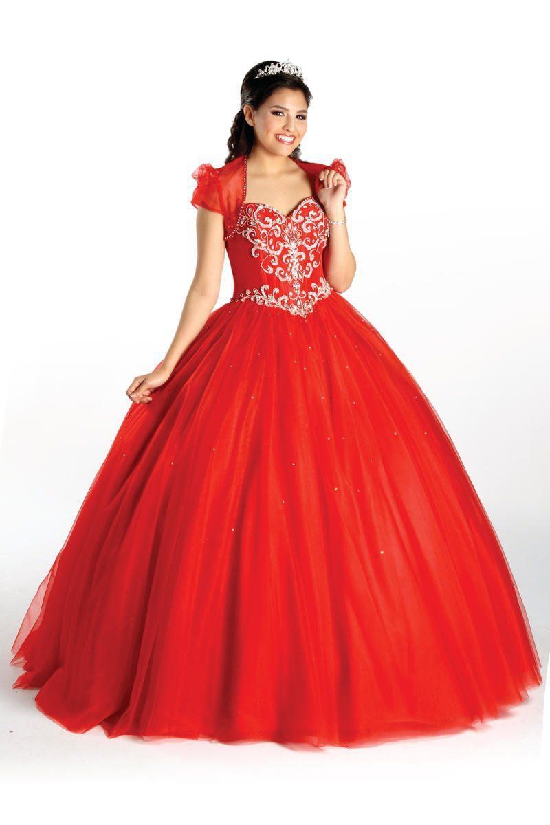 Style 2191 Karishma Creations Size 10 Pageant Strapless Red Ball Gown on Queenly