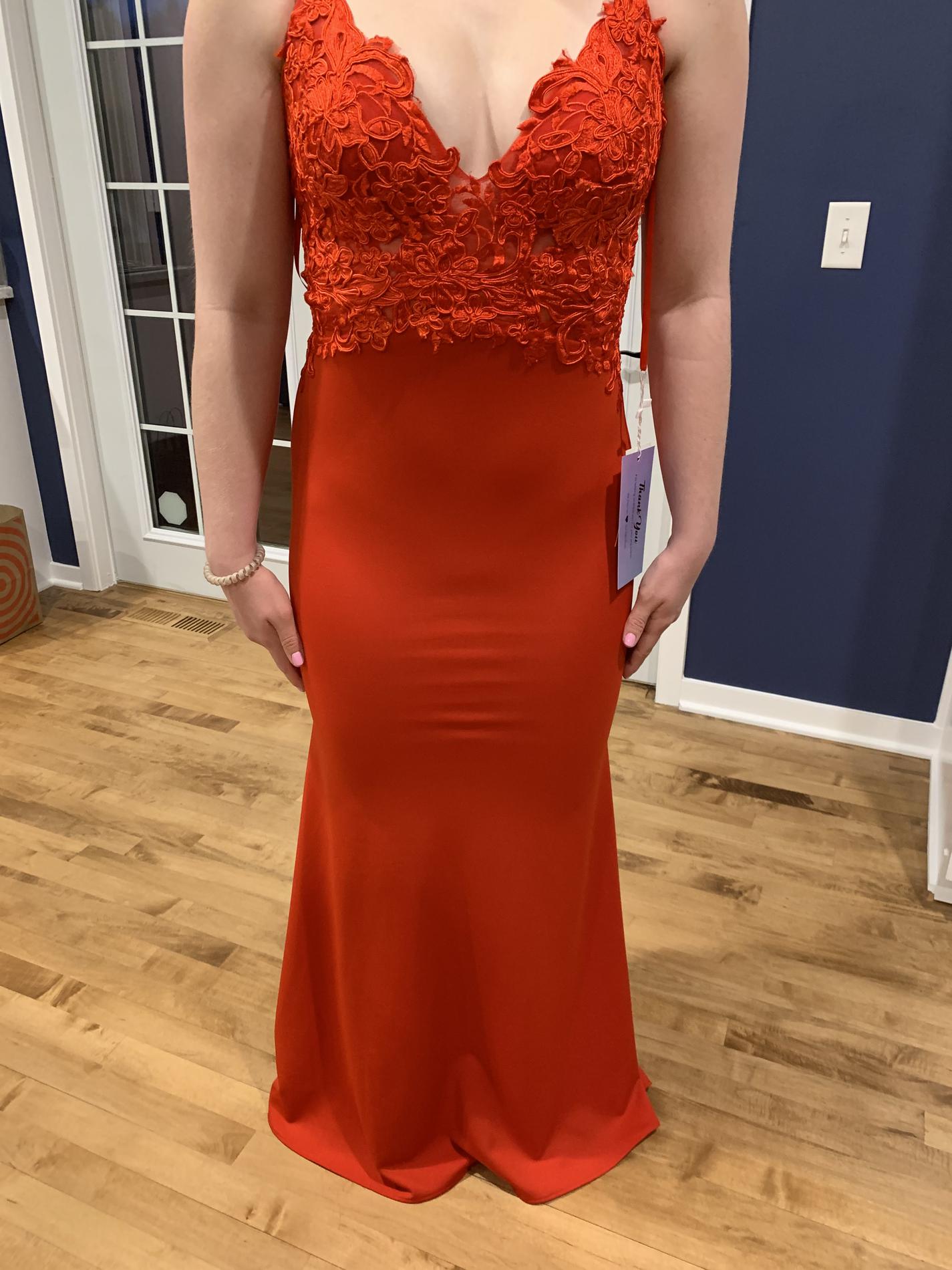 Size 4 Red Mermaid Dress on Queenly