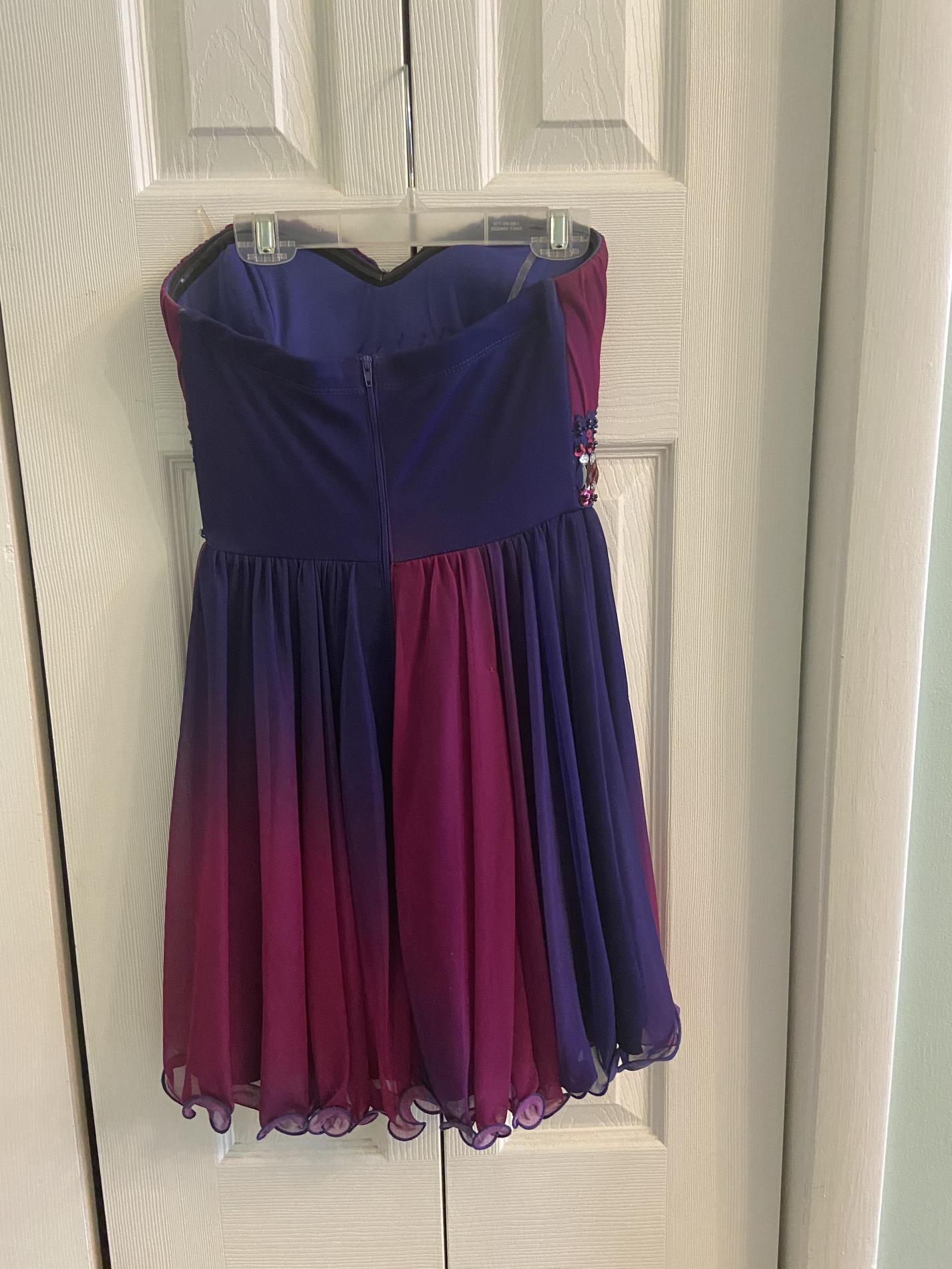 Size 4 Strapless Hot Pink Cocktail Dress on Queenly