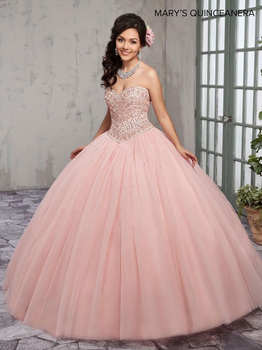 strapless rose pink quinceanera dresses