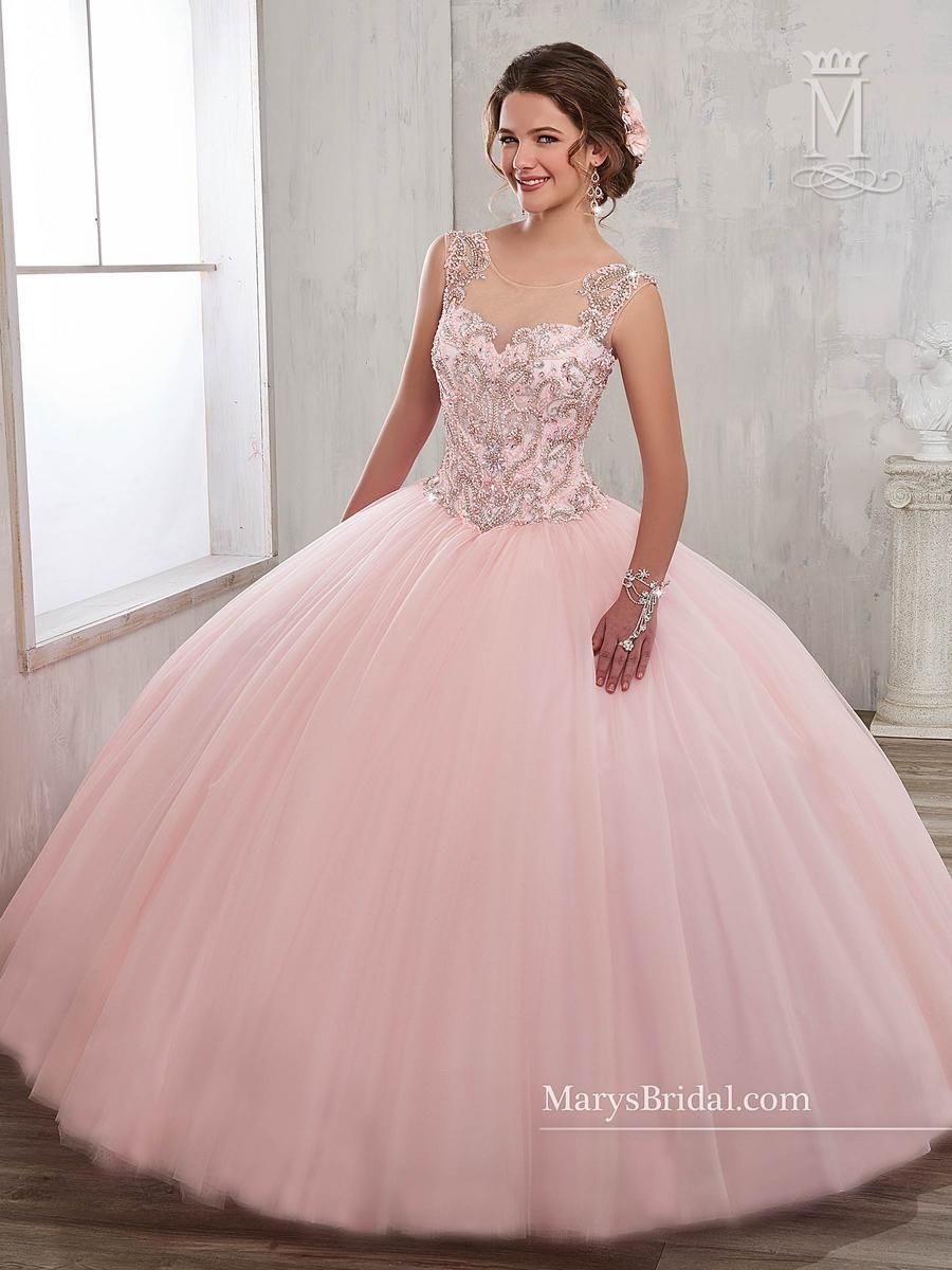 Style 4802 Mary's Size 4 Pageant Light Pink Ball Gown on Queenly