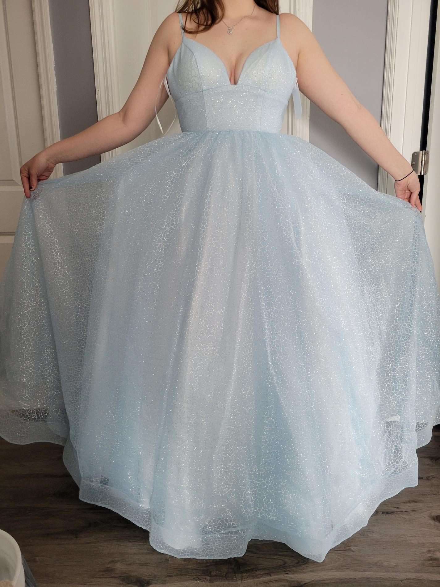 Sherri Hill Size 6 Blue Ball Gown on Queenly