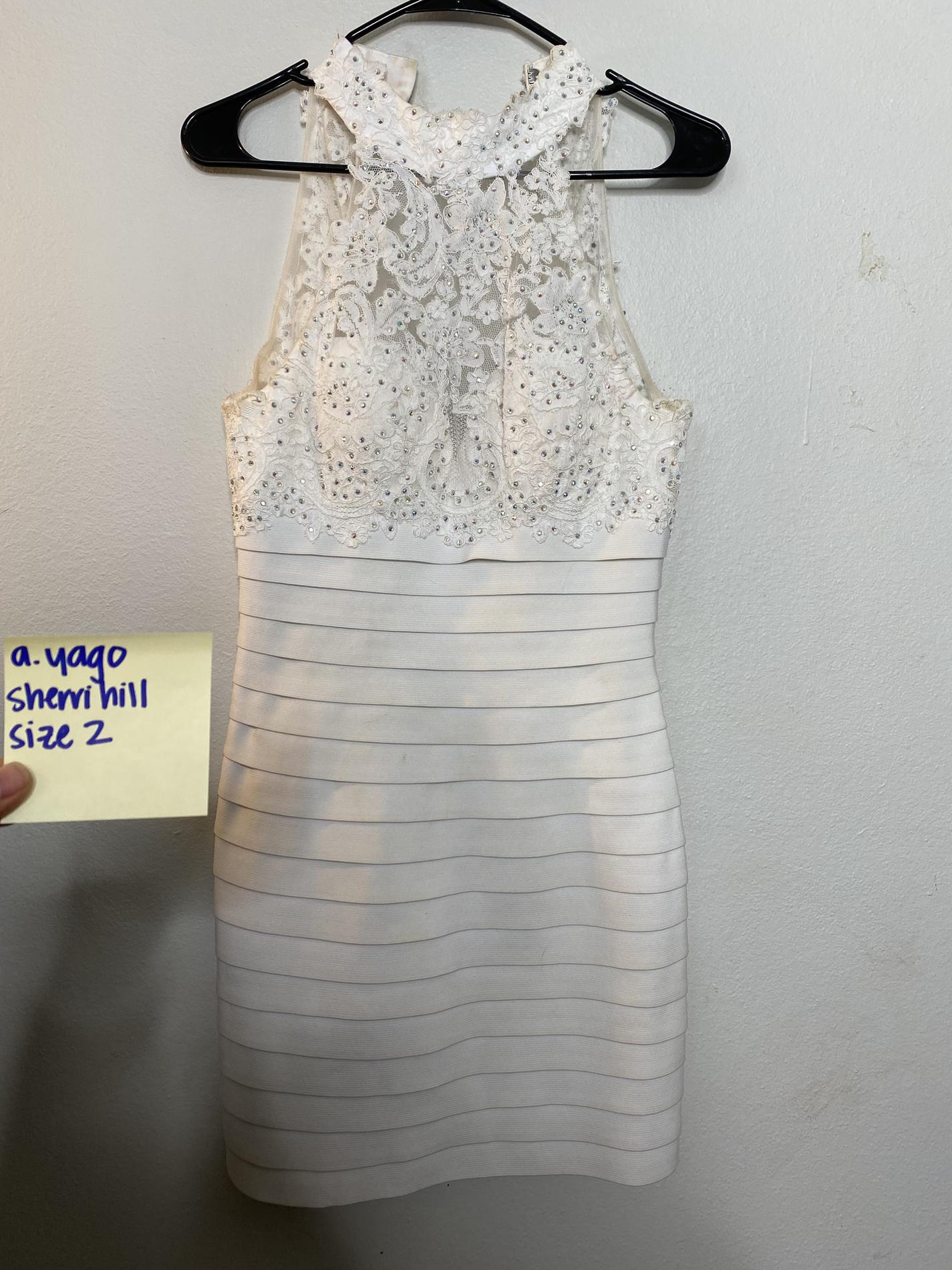 Sherri Hill Size 2 Homecoming White Cocktail Dress on Queenly