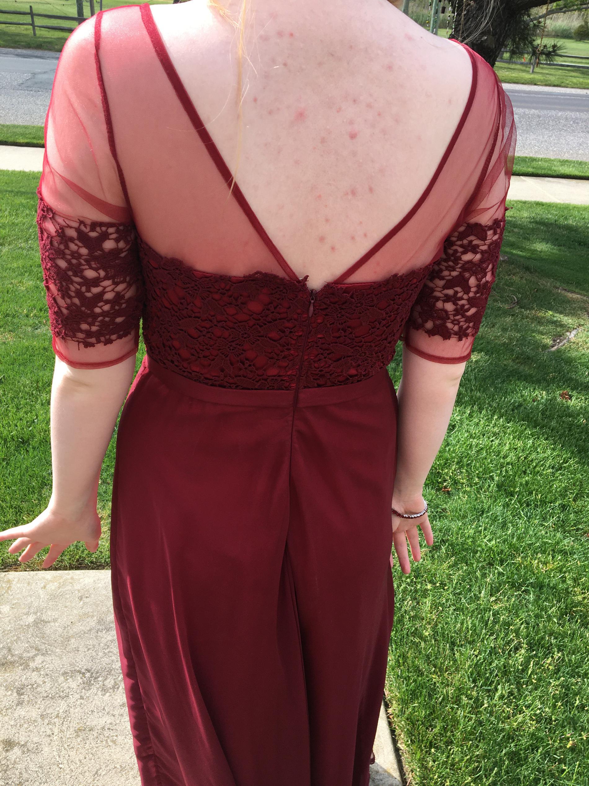 Everpretty Size 8 Prom Lace Red Floor Length Maxi on Queenly