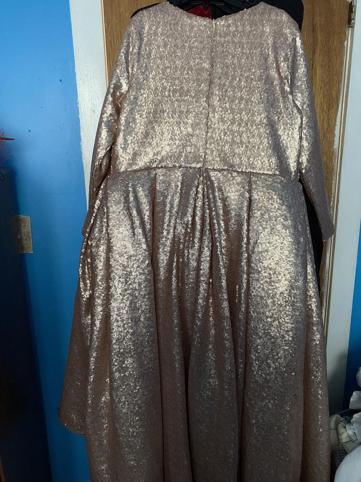 Plus Size 22 Prom Rose Gold Ball Gown on Queenly