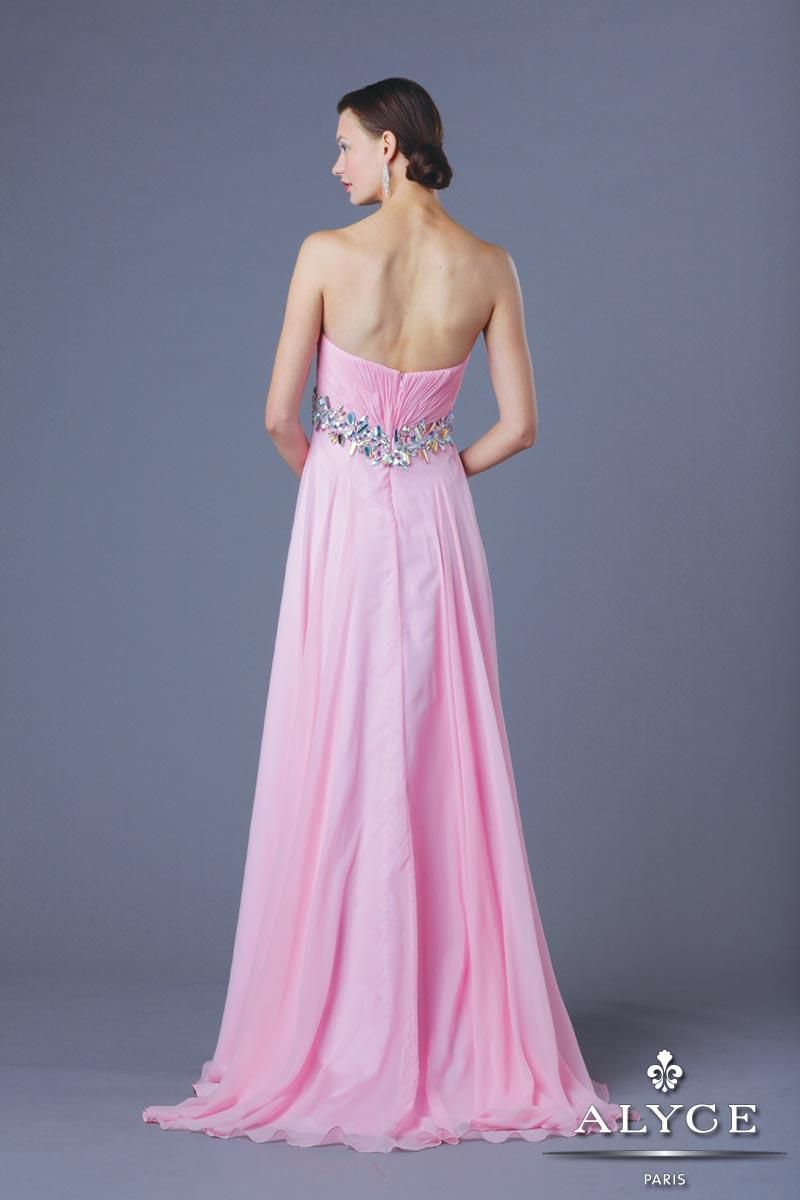 Style 6179 Alyce Paris Size 0 Bridesmaid Strapless Velvet Light Pink A-line Dress on Queenly