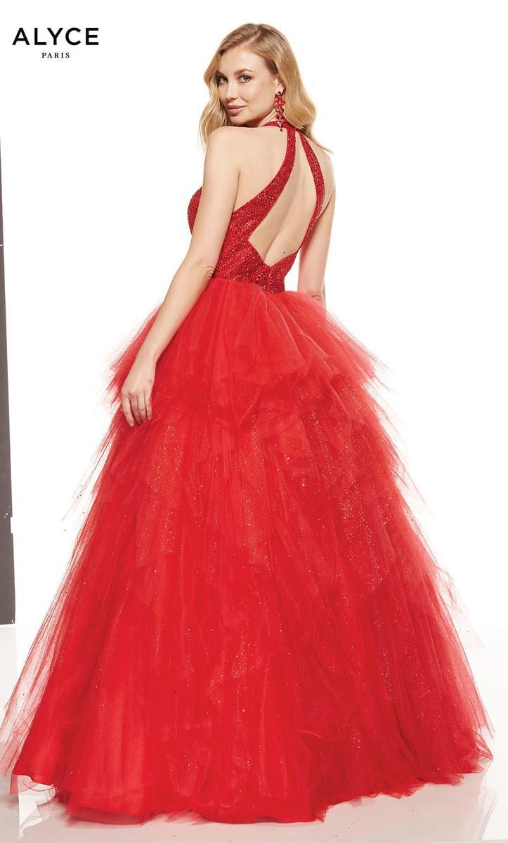 Style 60749 Alyce Paris Size 2 Prom Red Ball Gown on Queenly
