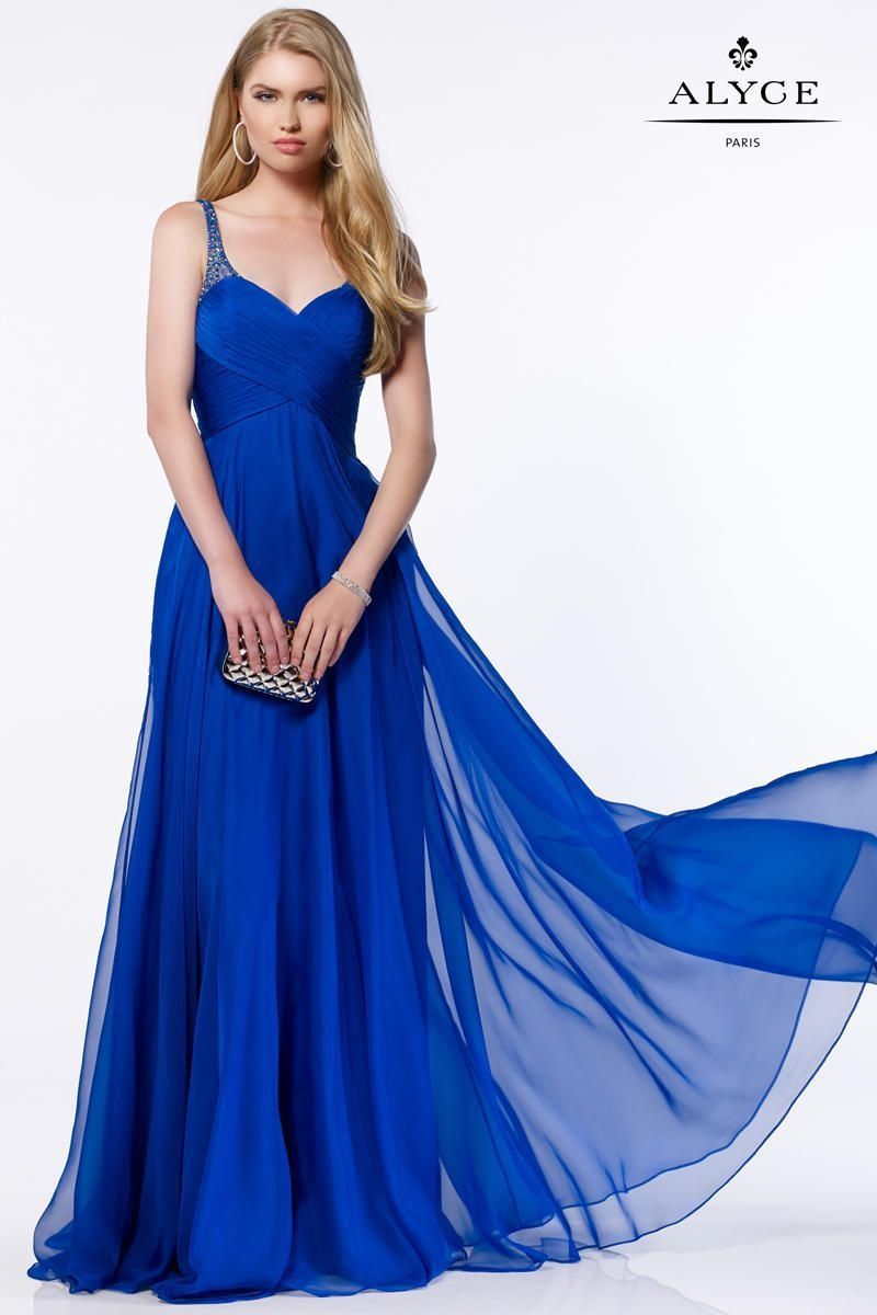 Style 8023 Alyce Paris Royal Blue Size 18 Pageant Tall Height Prom A-line Dress on Queenly