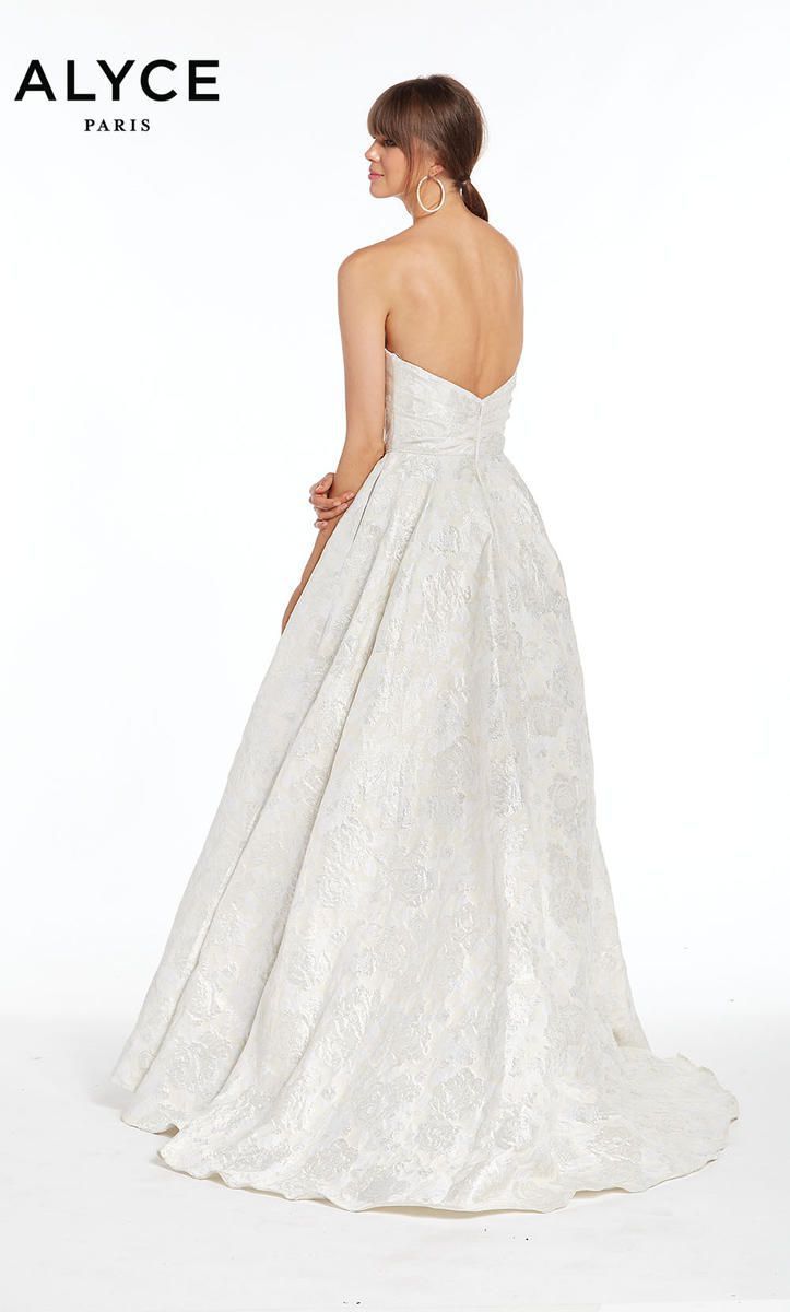 Style 1436 Alyce Paris Size 4 Wedding Strapless White Ball Gown on Queenly