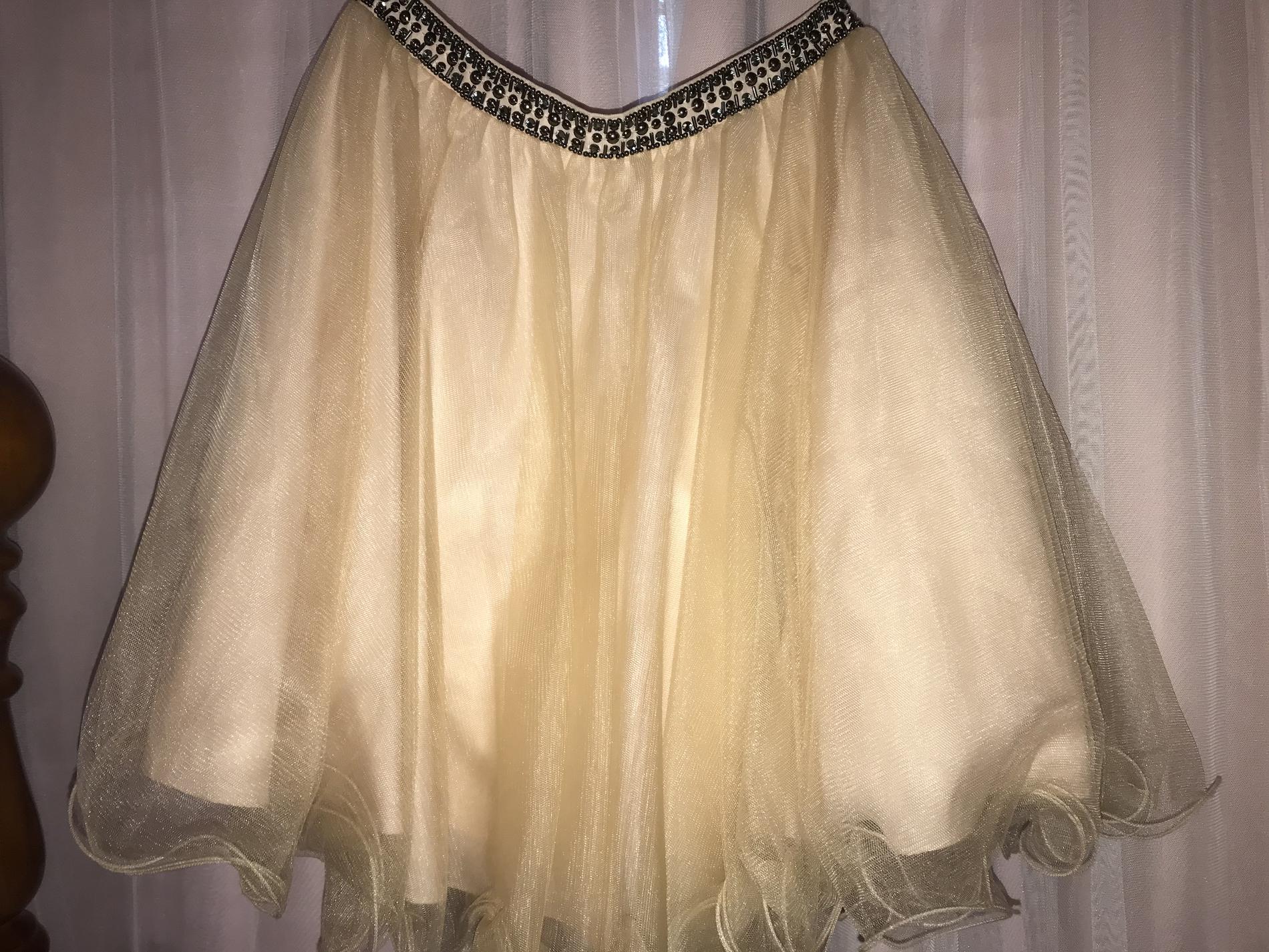Size 4 Nude Ball Gown on Queenly