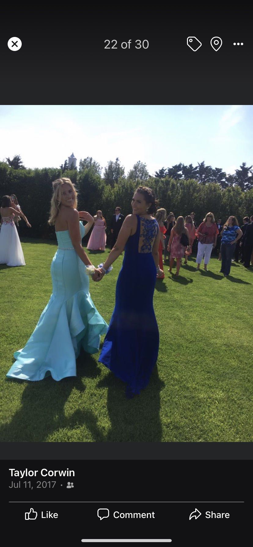 Jovani Size 6 Prom Strapless Satin Turquoise Blue Mermaid Dress on Queenly