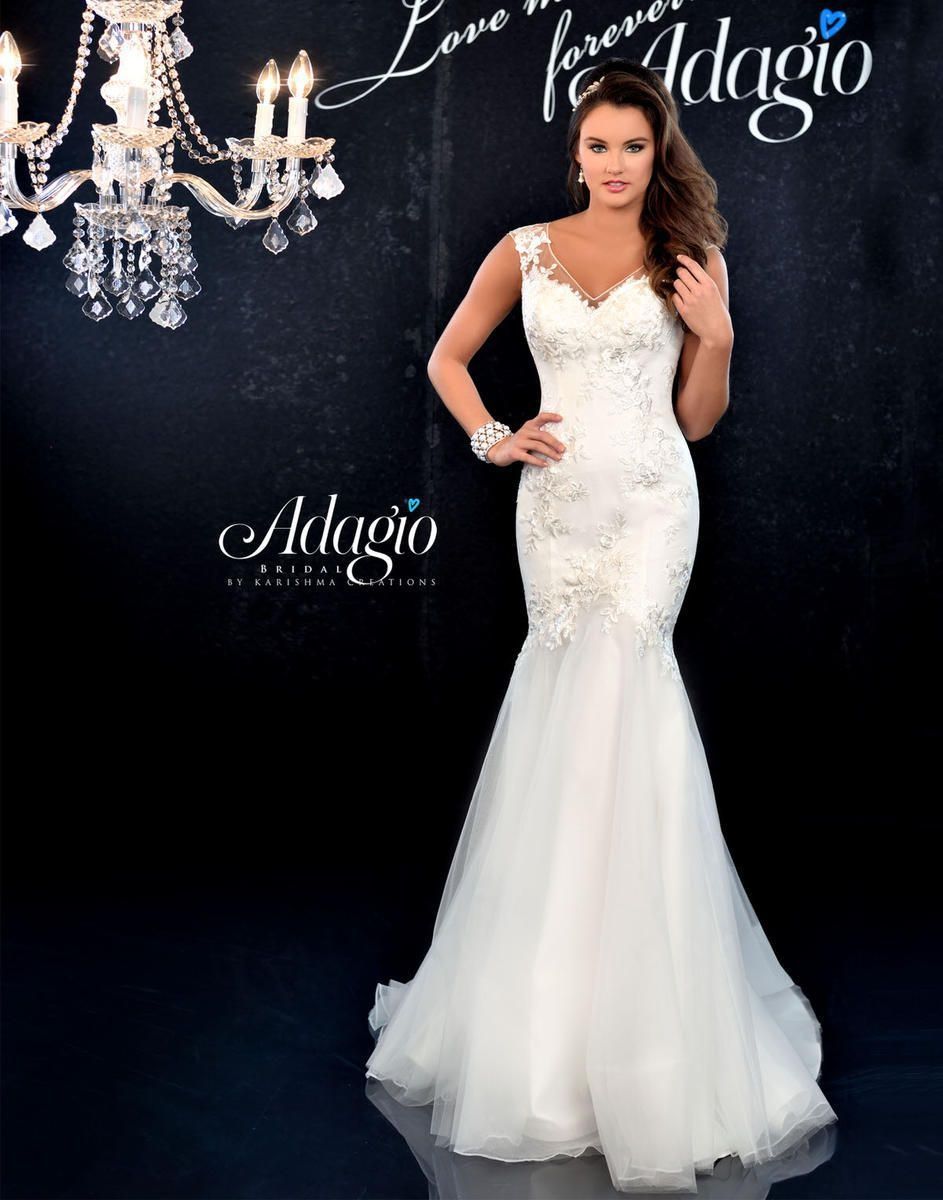 Style D9145 Karishma Creations Size 6 Wedding Lace White Mermaid Dress on Queenly