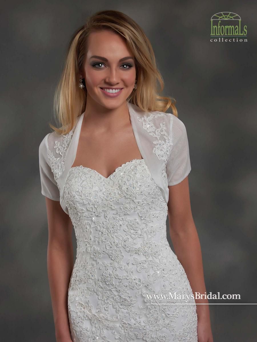Style 2652 Mary's Size 4 Wedding Strapless Lace White Mermaid Dress on Queenly