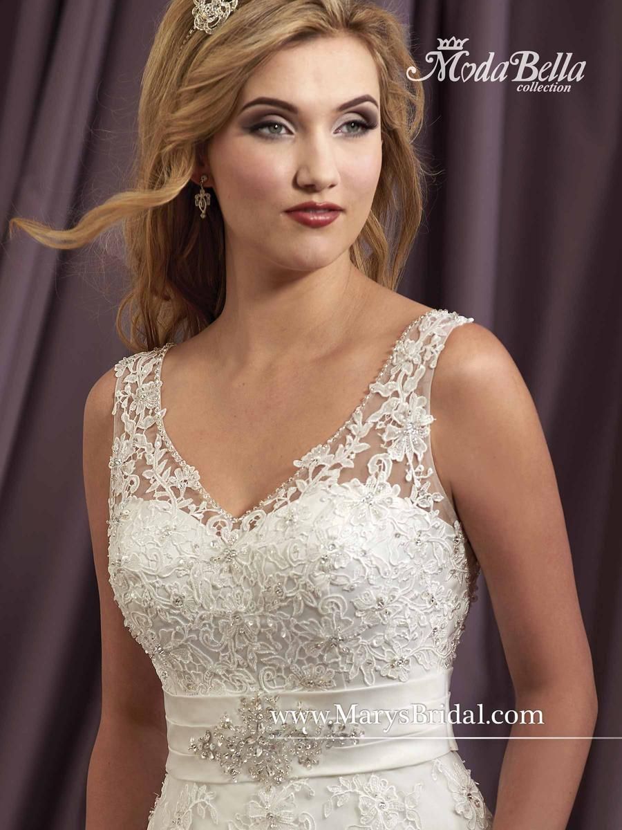 Style 3Y619 Mary's Size 2 Wedding Lace White Mermaid Dress on Queenly