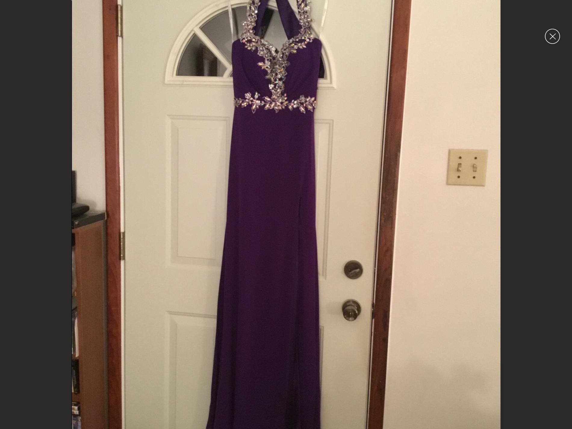 Tony Bowls Size 10 Purple Dress With Train on Queenly