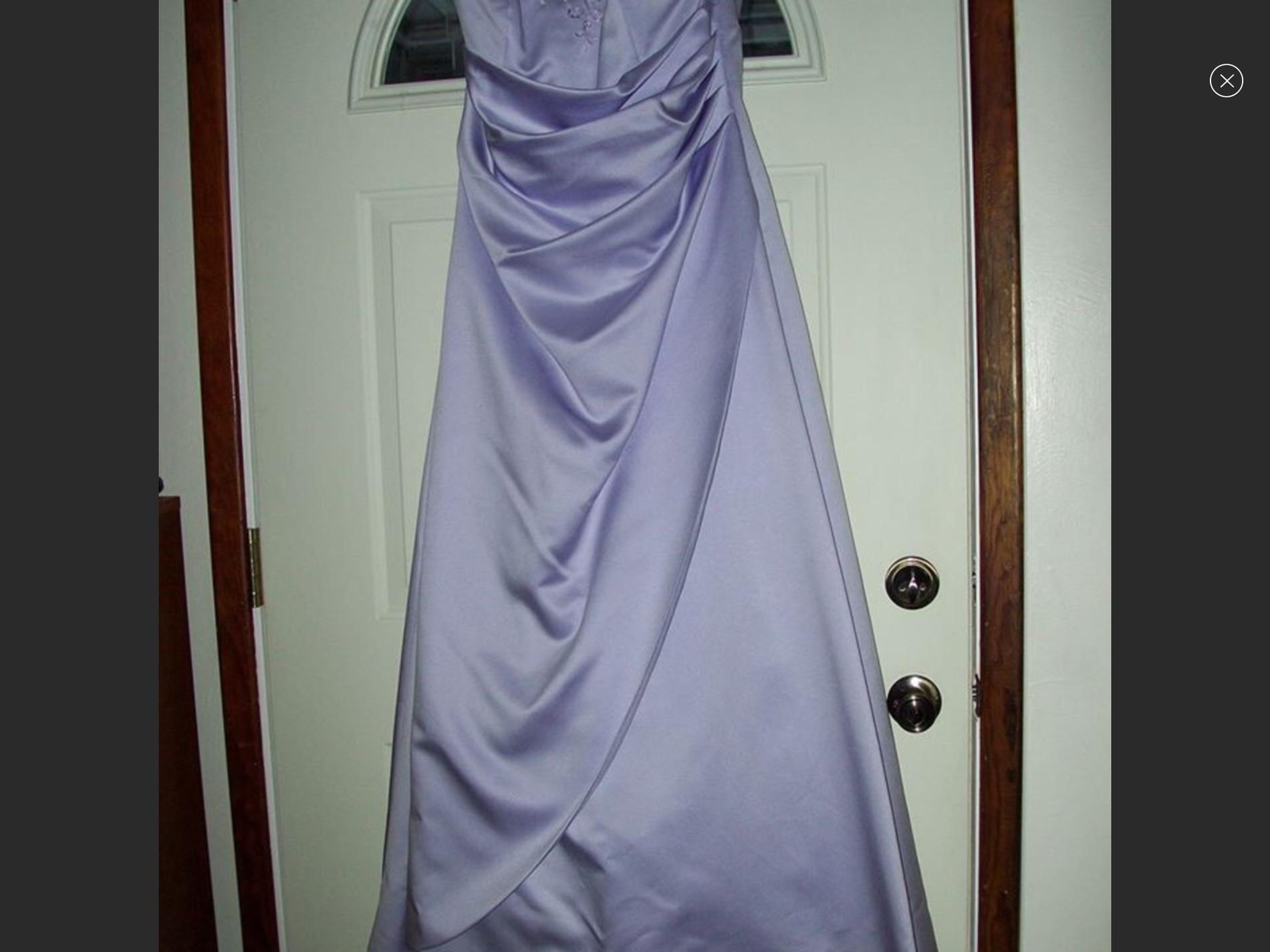 David's Bridal Size 14 Satin Purple A-line Dress on Queenly
