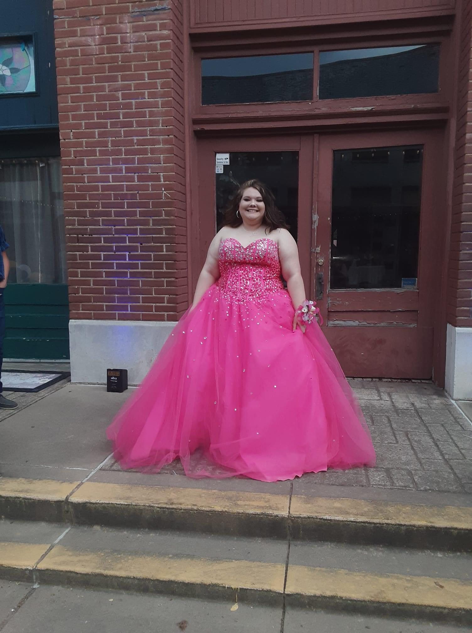 Plus Size 22 Pink Ball Gown on Queenly