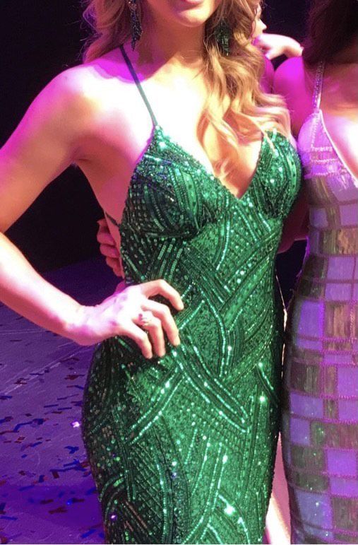 Ashley Lauren Size 4 Pageant Emerald Green Floor Length Maxi on Queenly