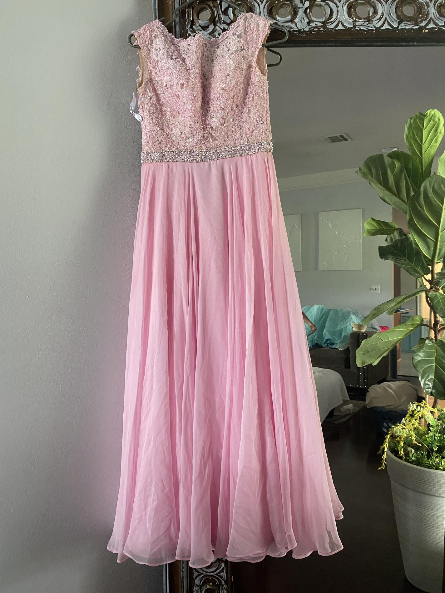 Sherri Hill Size 0 Bridesmaid Cap Sleeve Lace Light Pink A-line Dress on Queenly