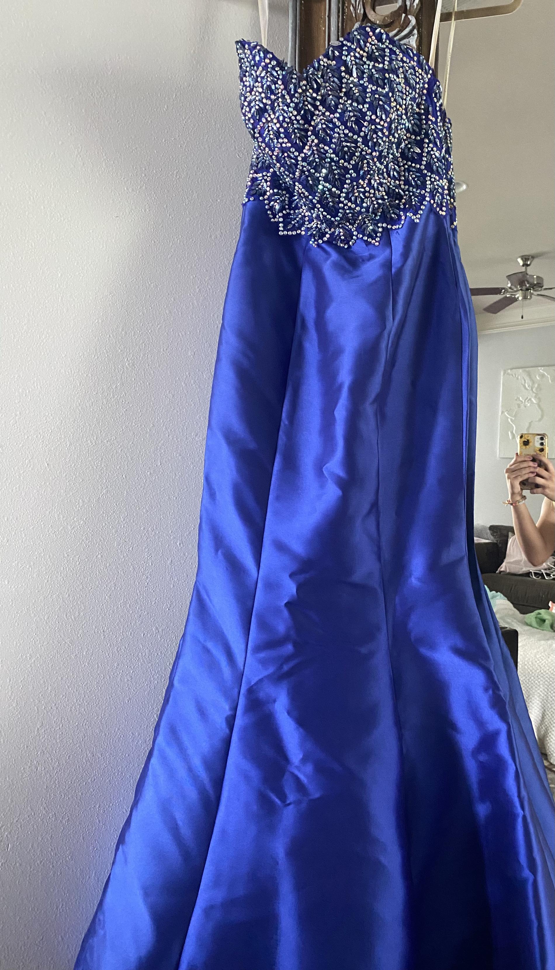 Size 0 Blue Mermaid Dress on Queenly