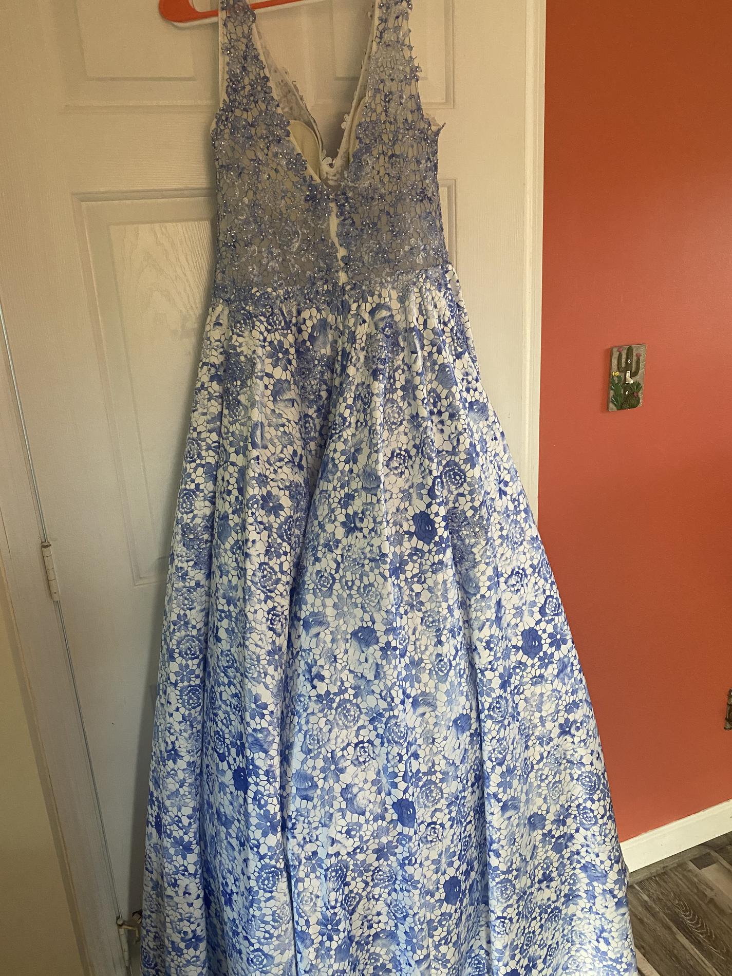JVN Size 14 Prom Blue A-line Dress on Queenly