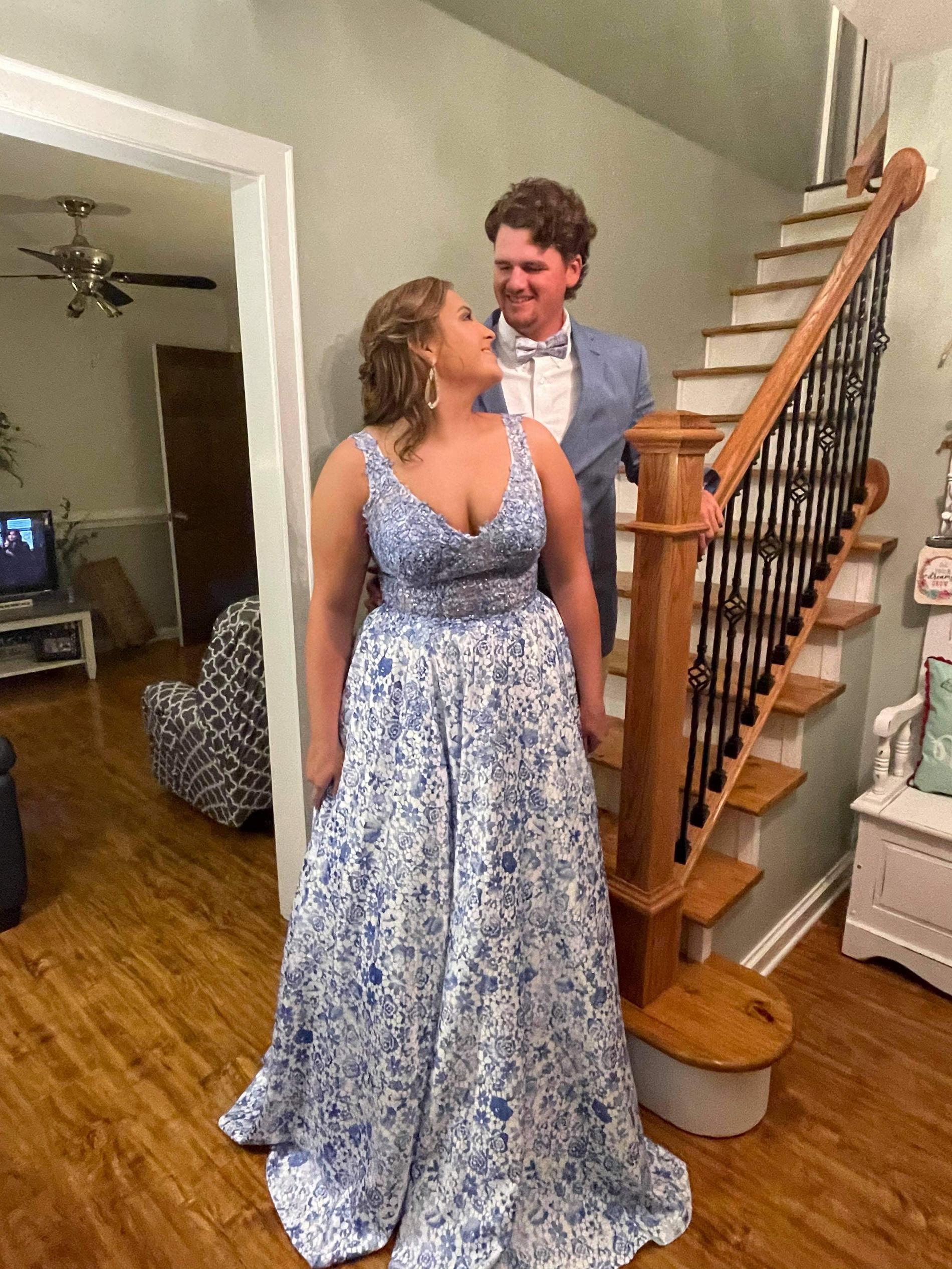 JVN Size 14 Prom Blue A-line Dress on Queenly