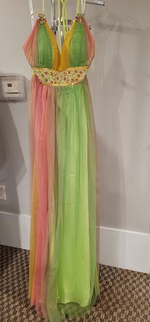 Style P20767 Precious Formals Multicolor Size 8 Tall Height A-line Dress on Queenly