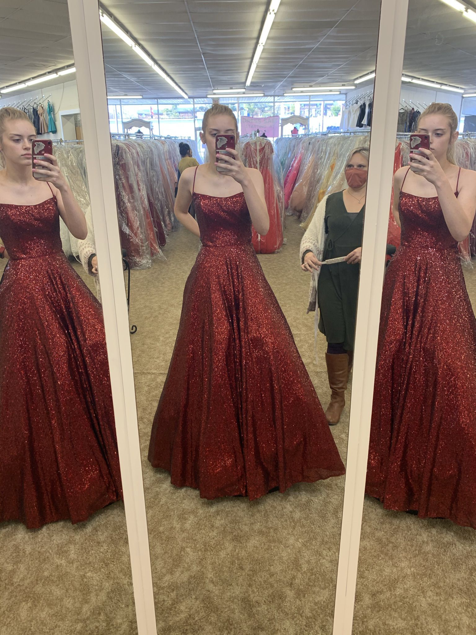 Sherri Hill Size 4 Prom Burgundy Red Ball Gown on Queenly