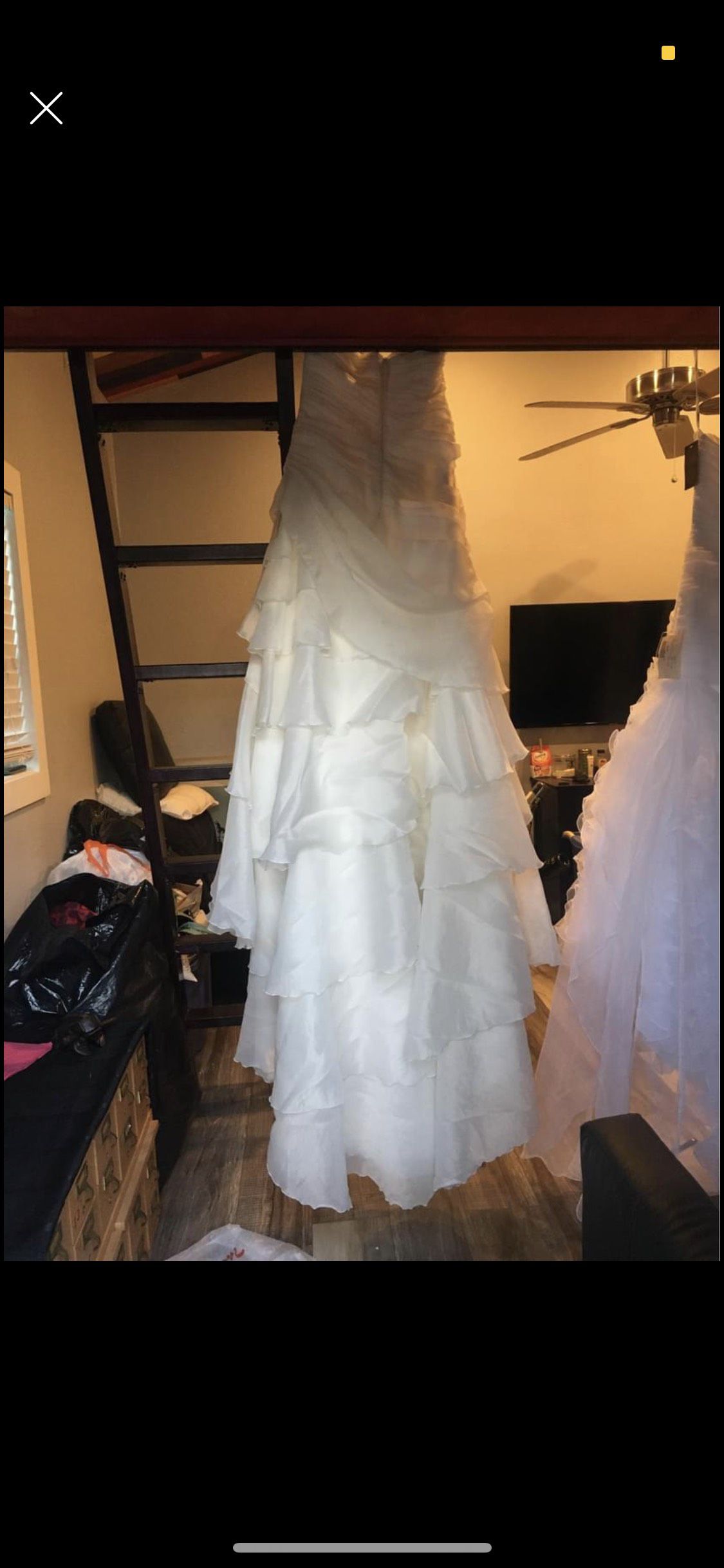 Demetrios Size 12 Wedding Strapless White A-line Dress on Queenly