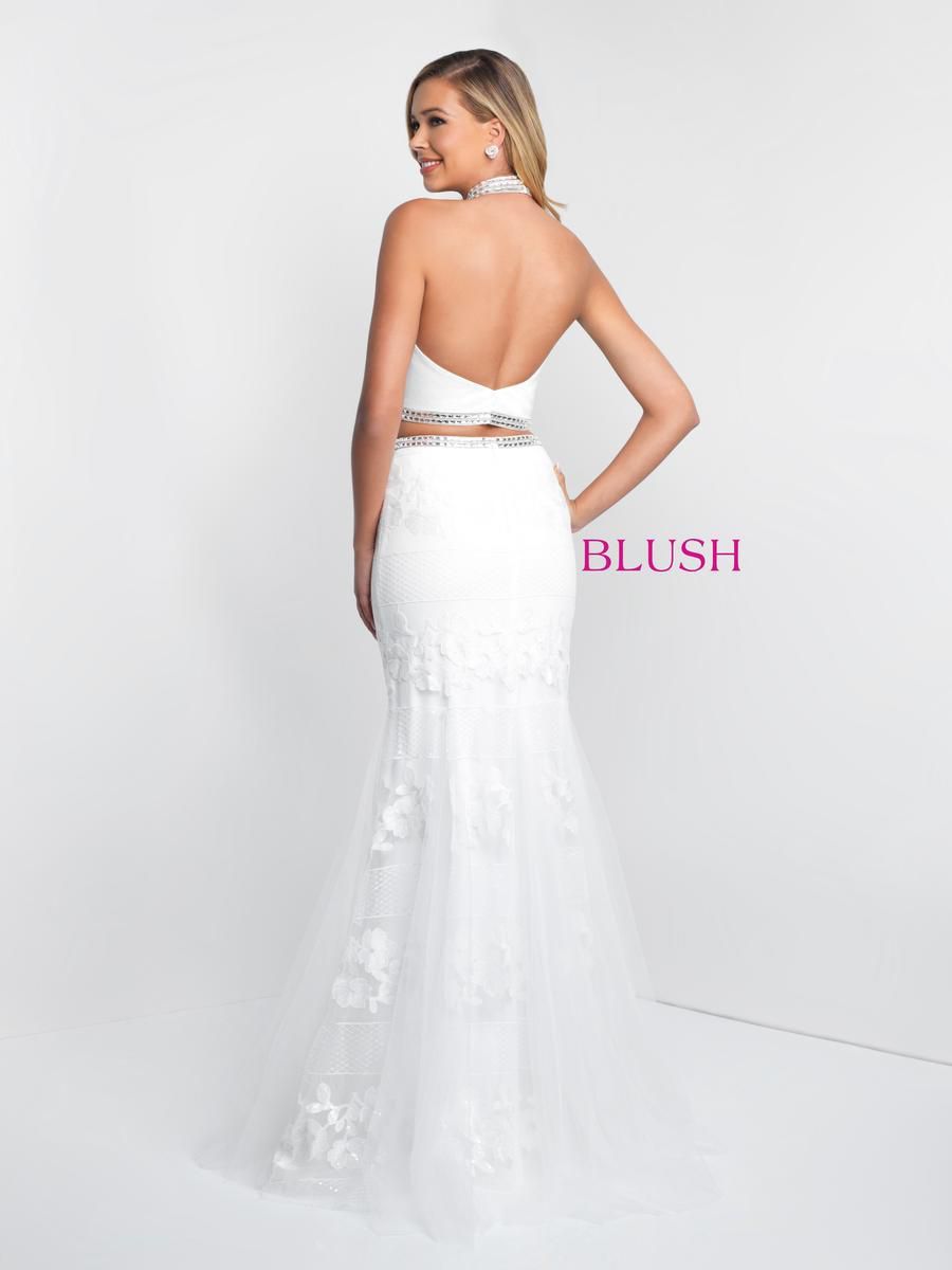 Style 11557 Blush Prom Size 0 Wedding Satin White Mermaid Dress on Queenly