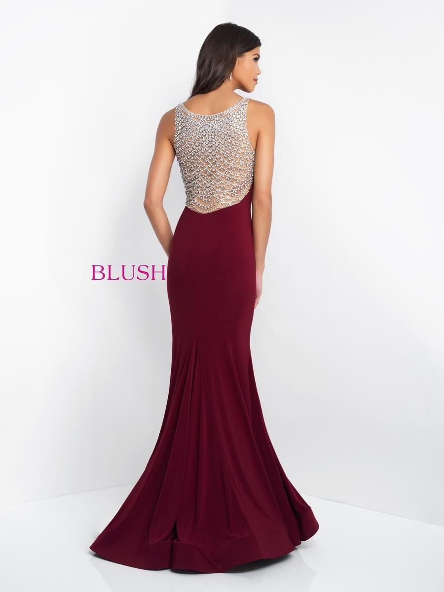 Style C1018 Blush Prom Size 6 Bridesmaid Burgundy Red Mermaid Dress on Queenly