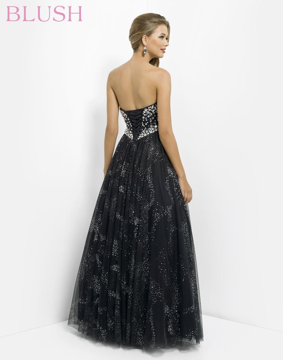 Style 5330 Blush Prom Size 0 Sequined Black A-line Dress on Queenly