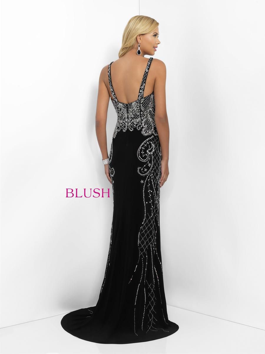 Style 11114 Blush Prom Black Size 2 Pageant Tall Height Prom Straight Dress on Queenly