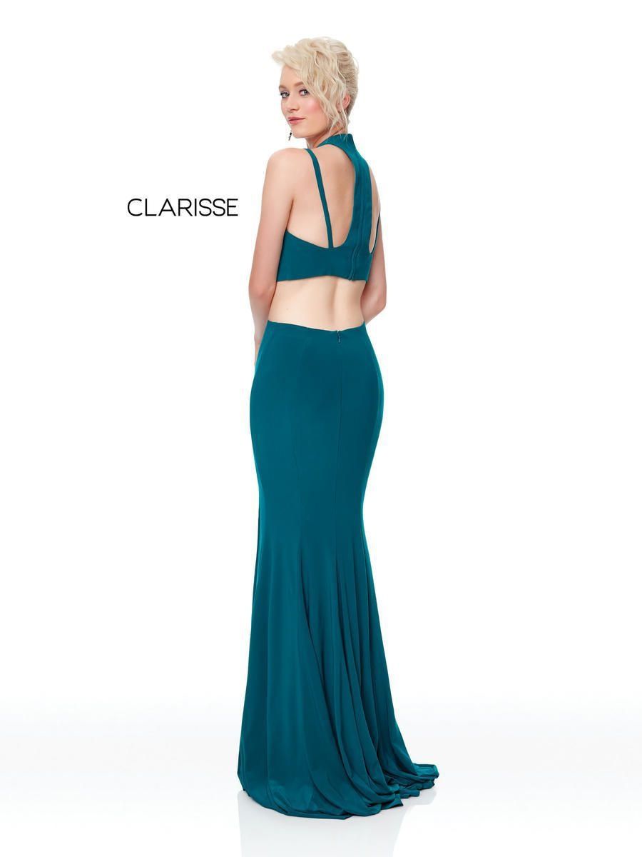 Style 3761 Clarisse Size 2 Prom Emerald Green Side Slit Dress on Queenly