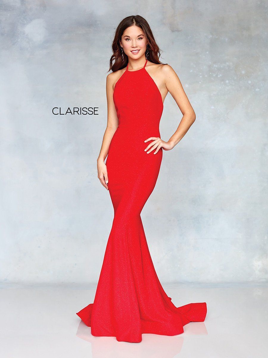 Style 3831 Clarisse Size 6 Prom Red Mermaid Dress on Queenly