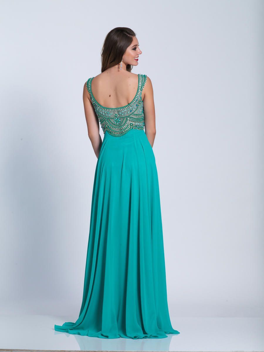 Style A6187 Dave and Johnny Plus Size 24 Prom Green Side Slit Dress on Queenly