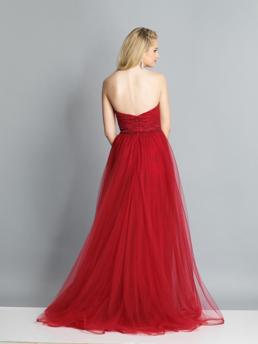 Style A7402 Dave and Johnny Size 4 Prom Red Ball Gown on Queenly