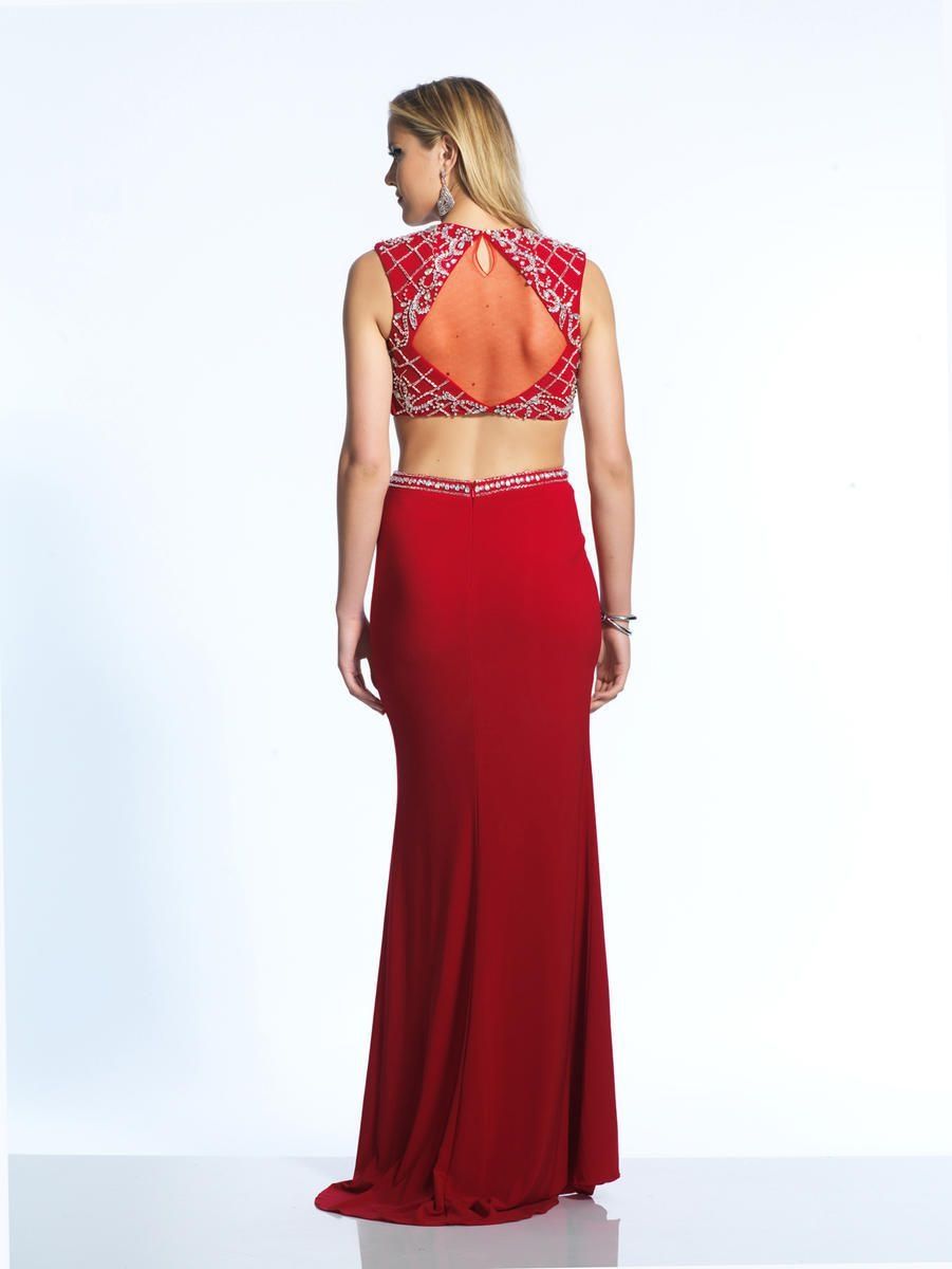 Style 2260 Dave and Johnny Size 8 Prom Red Floor Length Maxi on Queenly