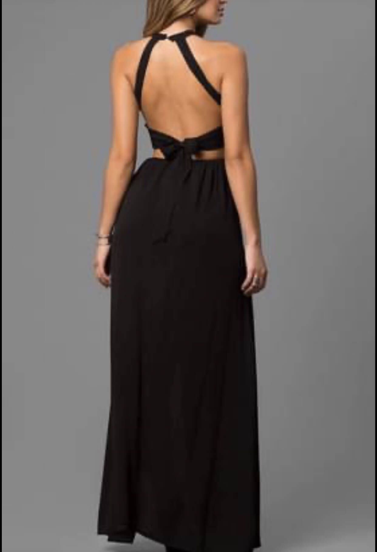 Black Size 2 Side slit Dress on Queenly