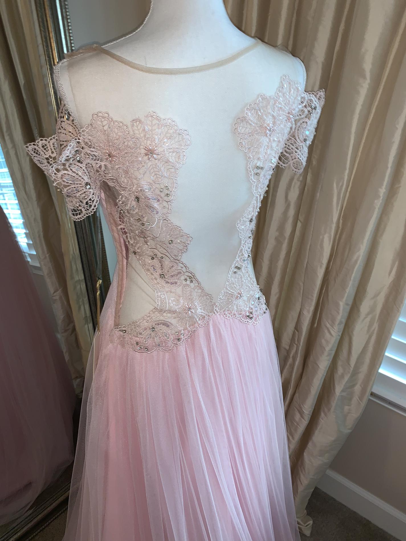 Tarik Ediz Size 10 Pink A-line Dress on Queenly
