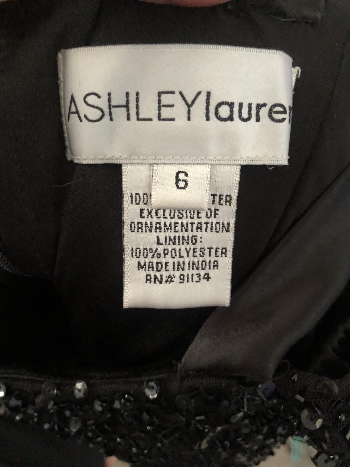 Ashley Lauren Size 6 Black Floor Length Maxi on Queenly